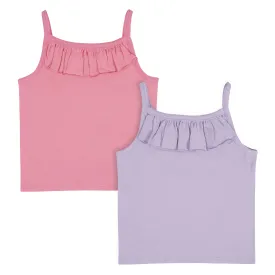 2-Pack Infant & Toddler Girls Pink & Purple Sleeveless Tops