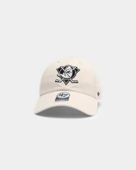 47 Brand Men's Anaheim Ducks Clean Up Strapback Natural/Black