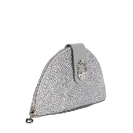 Adelie Mischa Metallic Stone Detailed Clutch