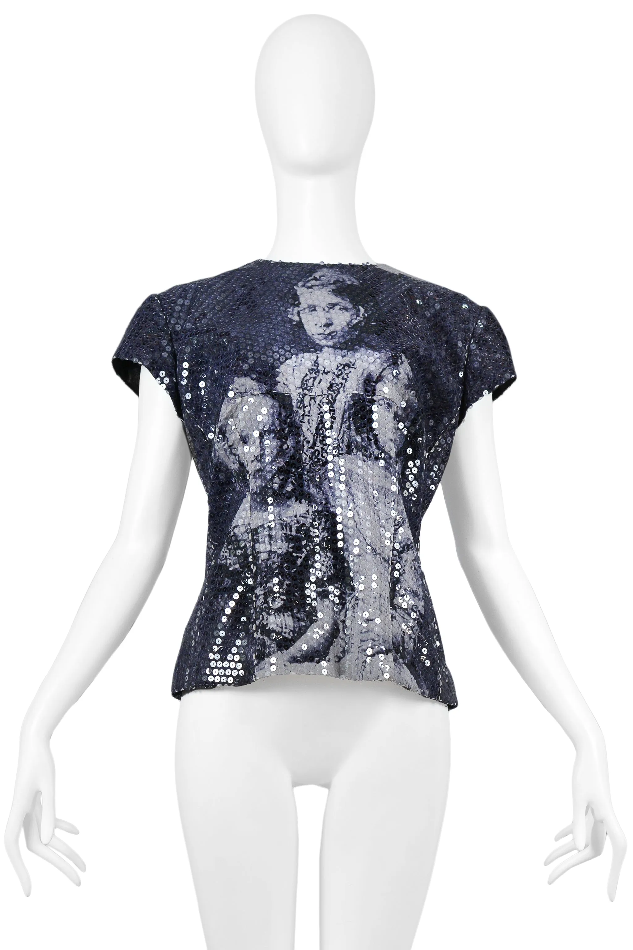 ALEXANDER MCQUEEN RARE ROMANOV CHILDREN SEQUIN TOP 1998