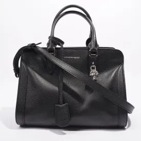 Alexander McQueen Skull Padlock Leather Tote Black Leather OS