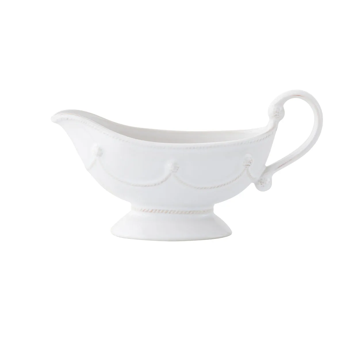 Berry & Thread Sauce Boat and Stand - Whitewash