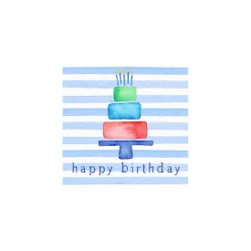 Birthday Cake Gift Tag- Blue