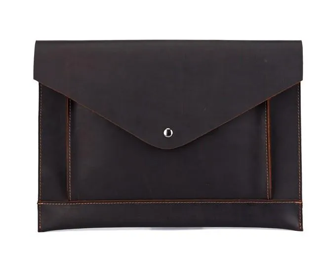 BLACK and BROWN MENS LEATHER SLIM CLUTCH PURSE BAG CLUTCH BAG FOR MEN