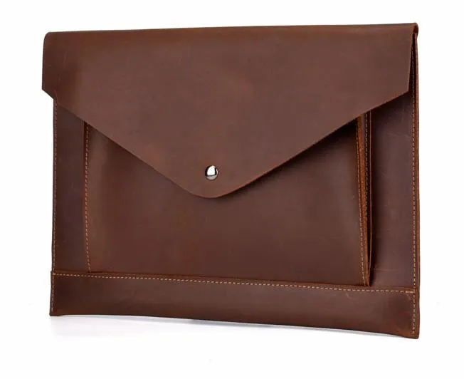 BLACK and BROWN MENS LEATHER SLIM CLUTCH PURSE BAG CLUTCH BAG FOR MEN