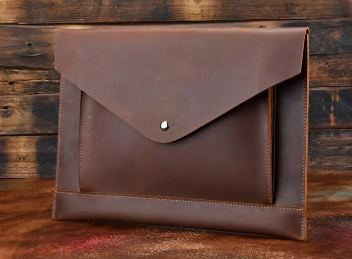 BLACK and BROWN MENS LEATHER SLIM CLUTCH PURSE BAG CLUTCH BAG FOR MEN