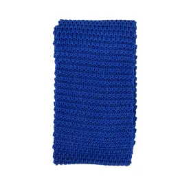 Blue Knitted Silk Tie