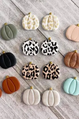 Clay Pumpkin Earrings