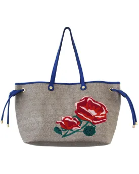 Color Splash Tote in Blue & FC Signature