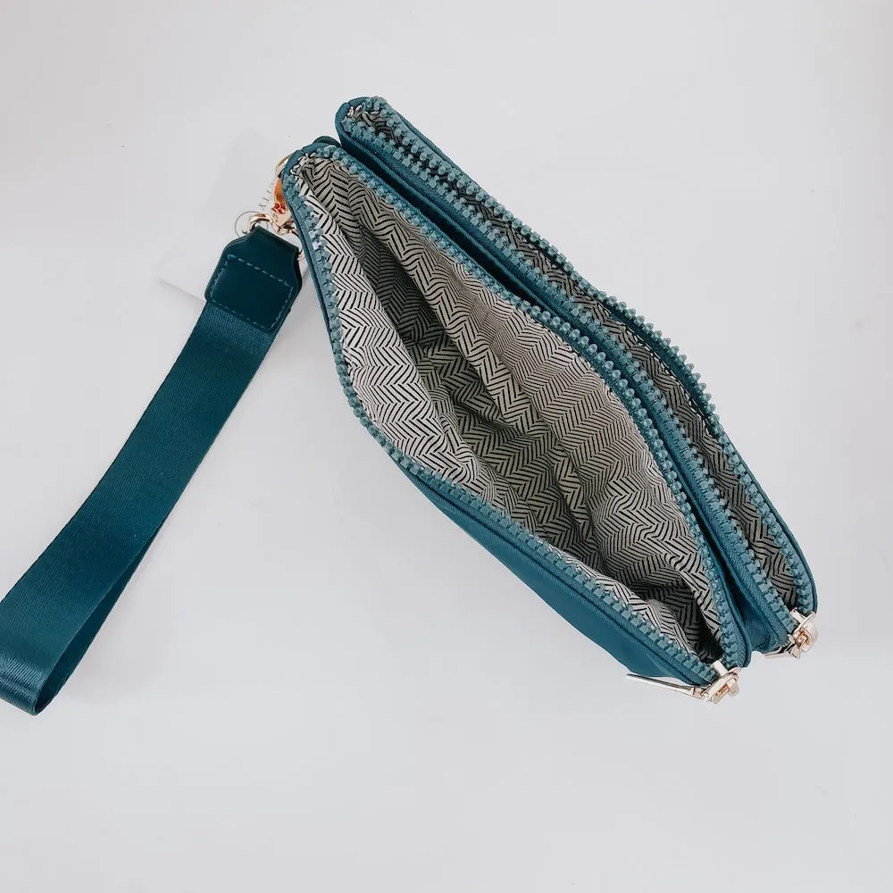 Cove Double Zip Nylon Wristlet Wallet