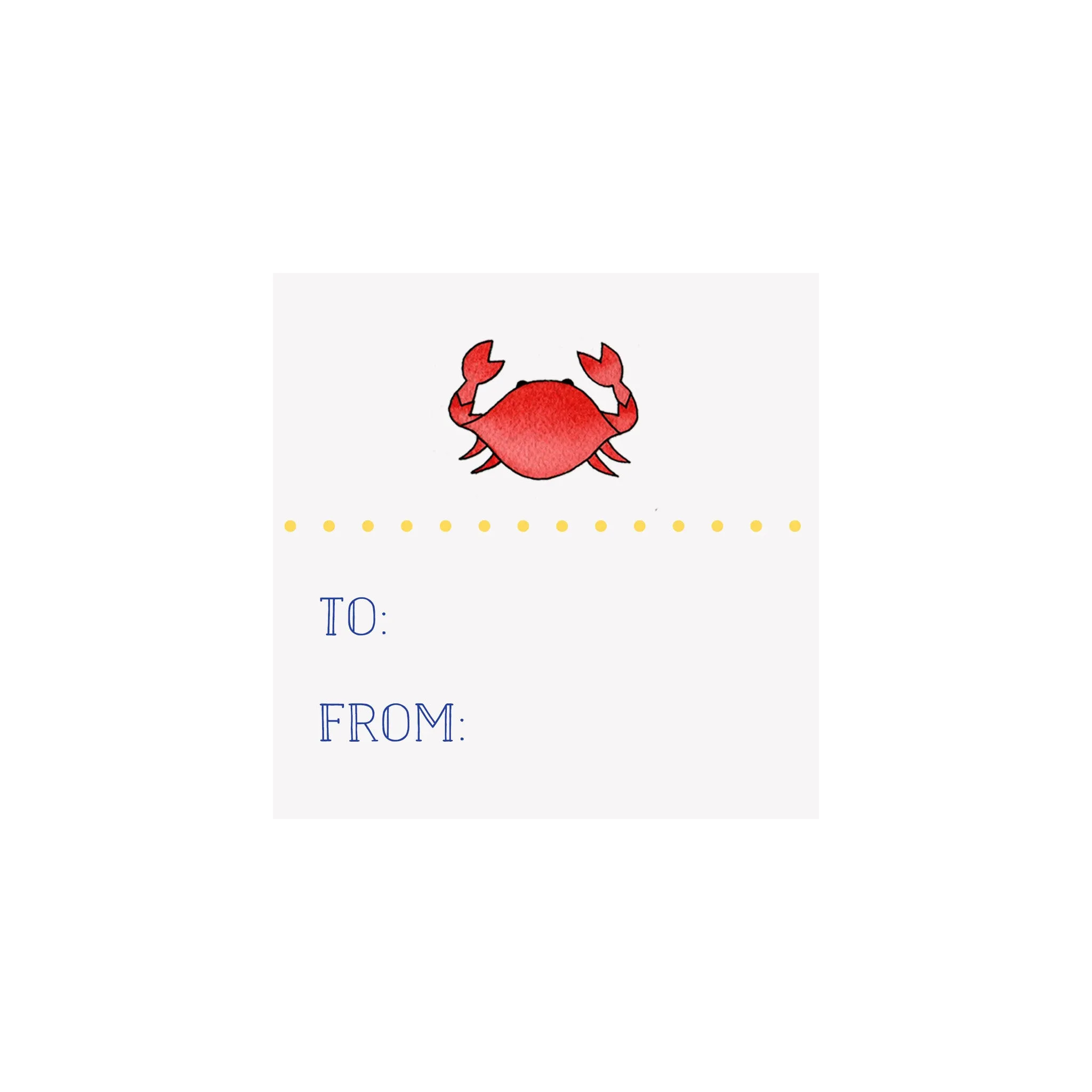 Crab Gift Tag