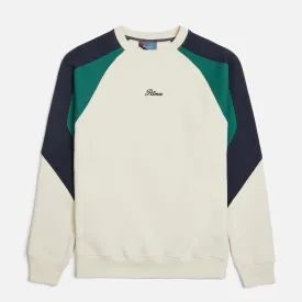 Cream / Teal Parvis Panel Sweatshirt