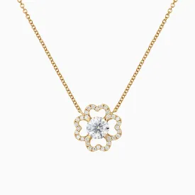 Diamond2 Flower Pendant, Studded