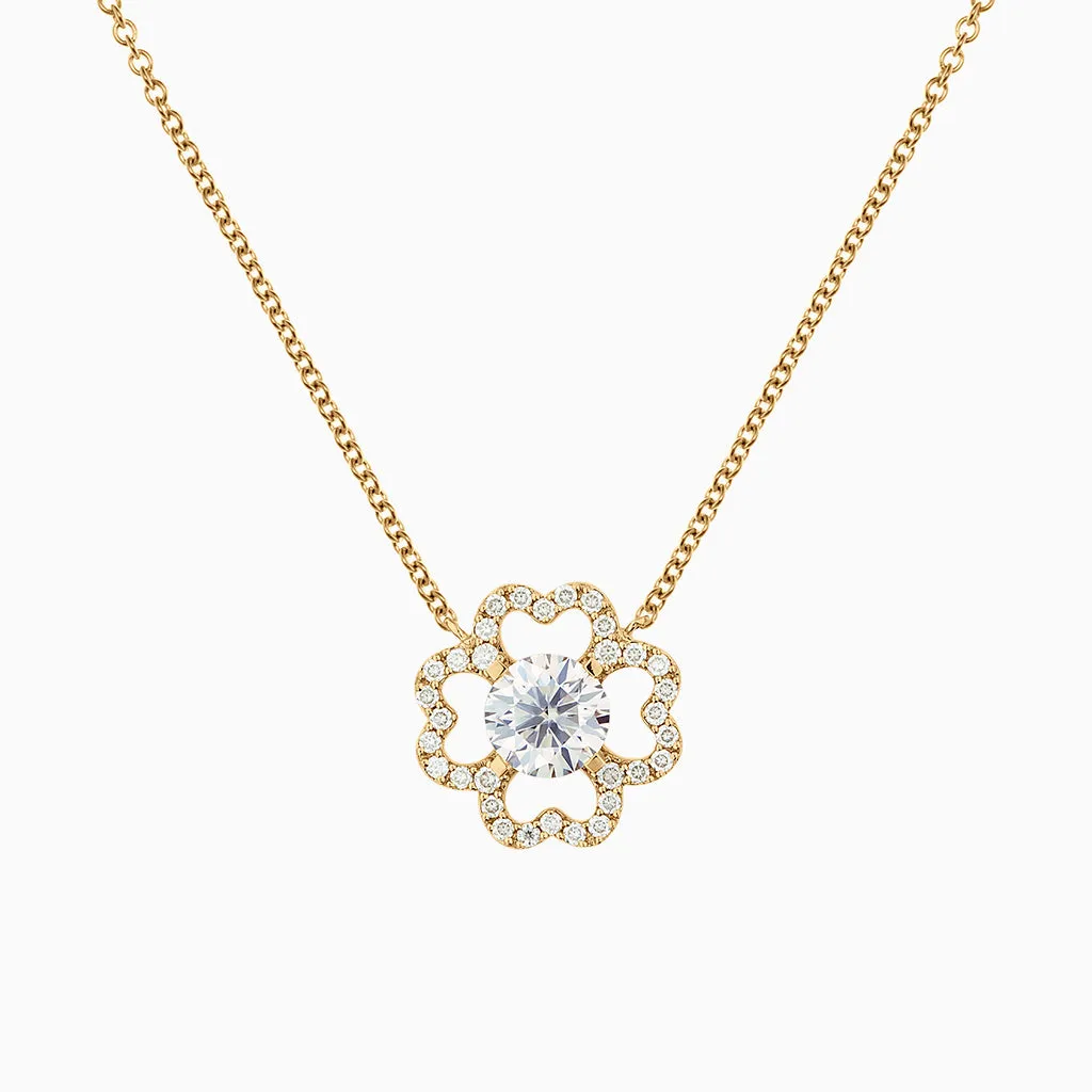 Diamond2 Flower Pendant, Studded