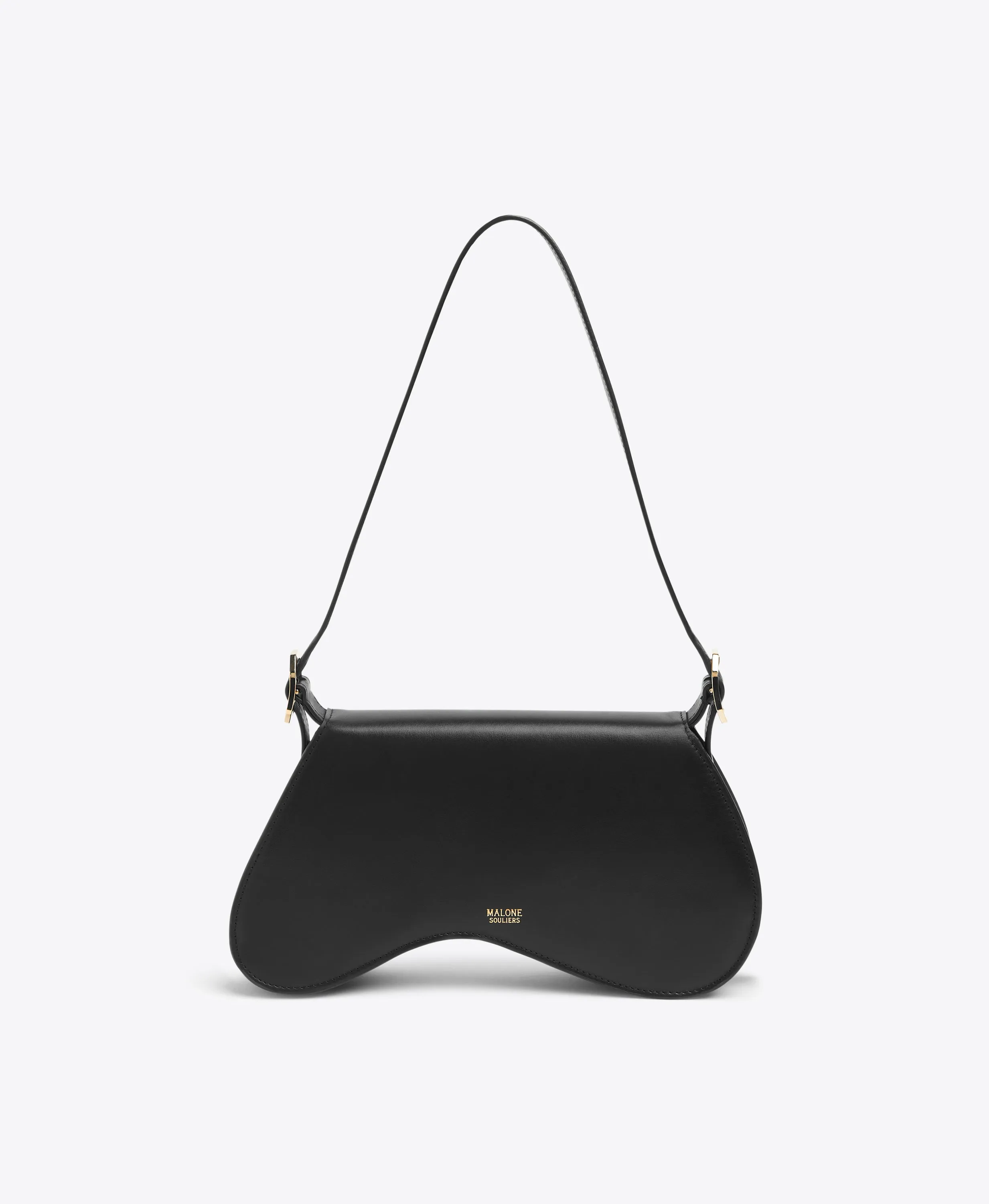 Divine Black Leather Shoulder Bag