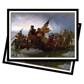 Fine Art Washington Crossing the Delaware Standard Deck Protector Sleeves (65ct) by Emanuel Leutze