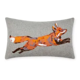 Fox Embroidered Cushion