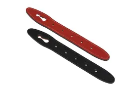 Front Straps - Black Leather Front / Red Back / Hadley (Pair)