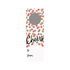 Glitter Dots Wine Tag