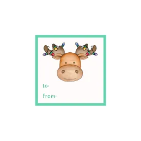 Holiday Moose Gift Tag