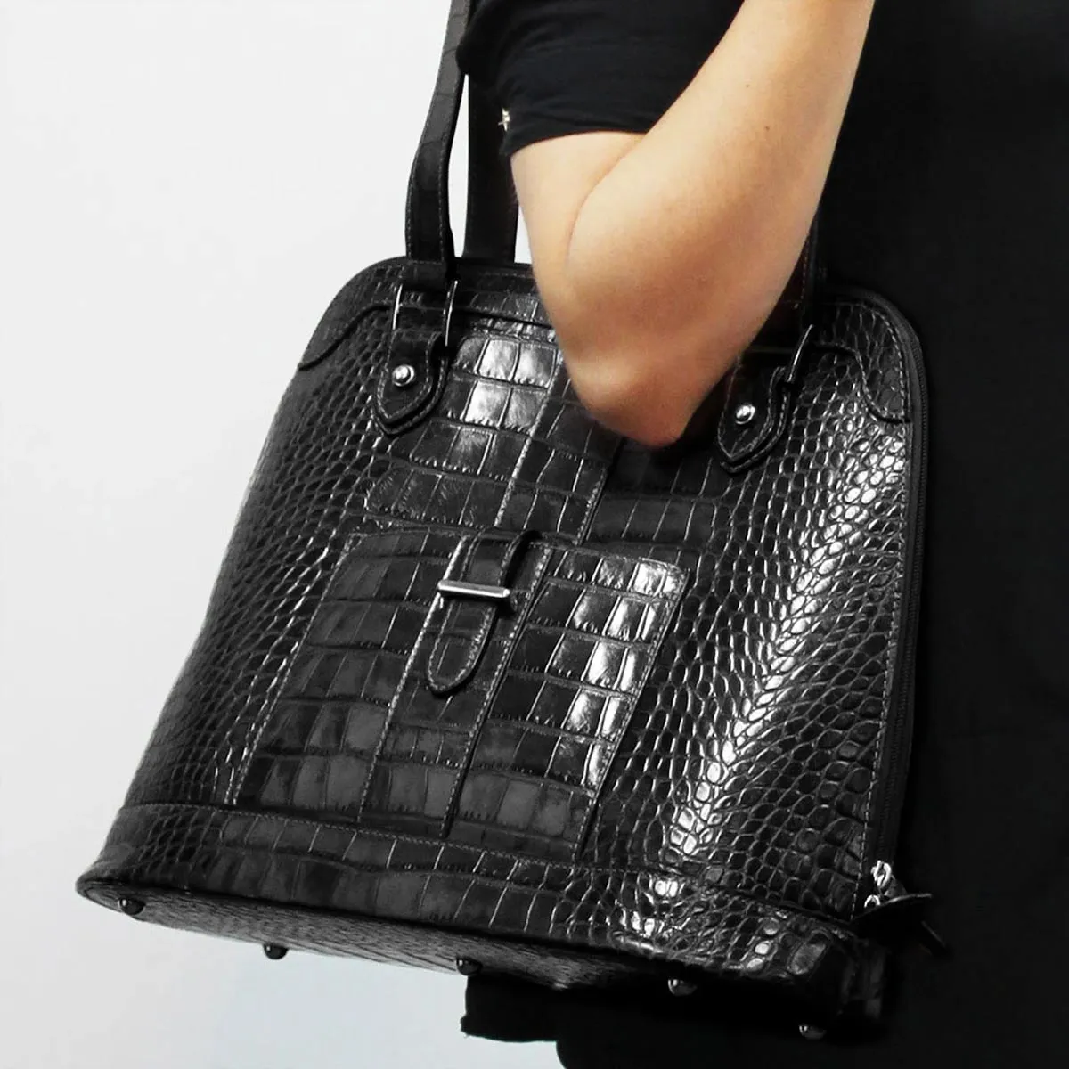 Jack Georges Croco Paulina Dome Tote 2664