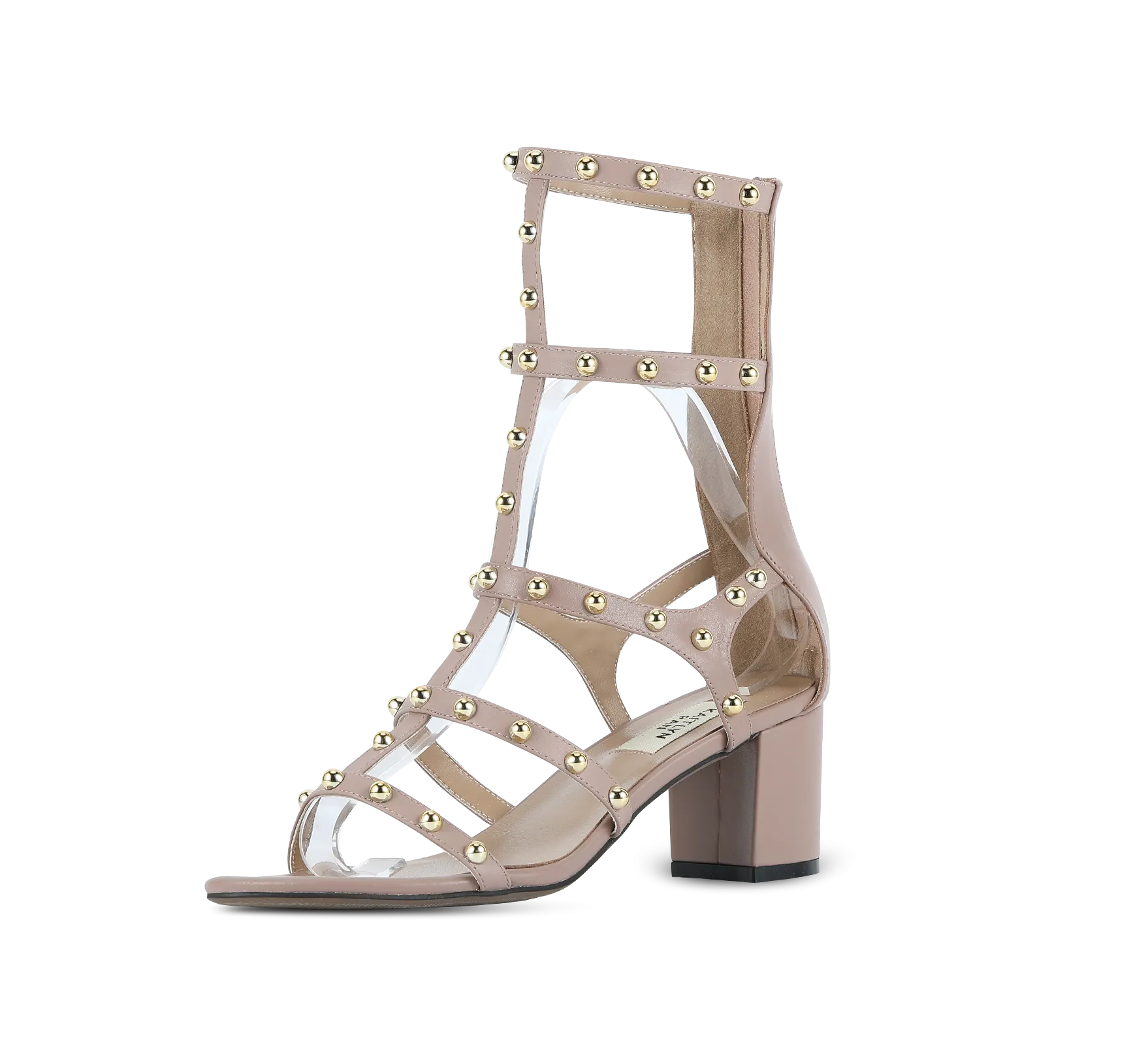 Julia Studded Block Heel Gladiators