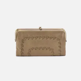 Lauren Clutch-Wallet In Metallic Leather - Burnished Sage