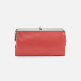 Lauren Clutch-Wallet in Polished Leather - Cherry Blossom