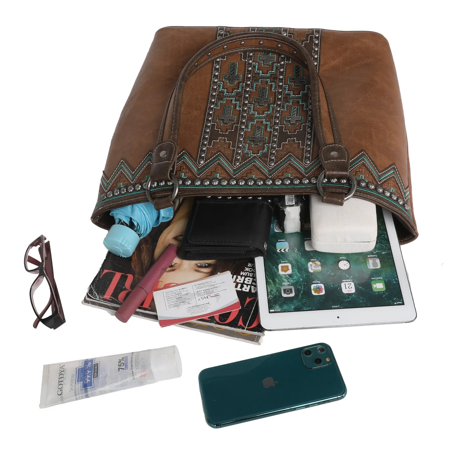 MW1102G-8317 Montana West Spiritual Collection Concealed Carry Tote