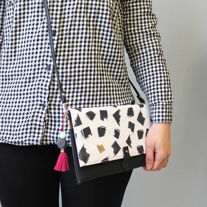 Paint Black Clutch Bag