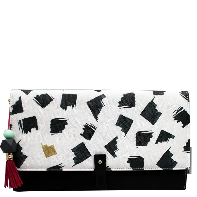 Paint Black Clutch Bag