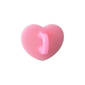 Pink Heart Stick-On Hook