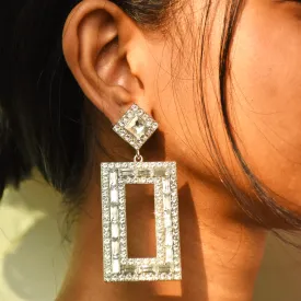 Rectangular Studded Earrings