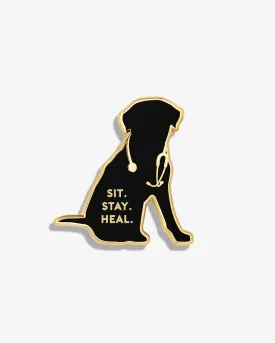 Sit. Stay. Heal. Lapel Pin