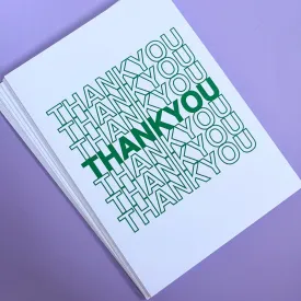 Thank you Postcard note pack of 20 thankyou cards