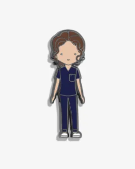 V-Moji | Healthcare Worker in Scrubs Lapel Pin