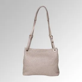 WOVEN NAPPA SHOULDER TOTE